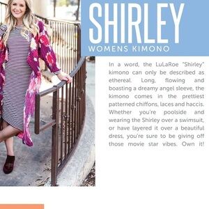 NWT Lularoe Shirley Purple Pattern Kimono M